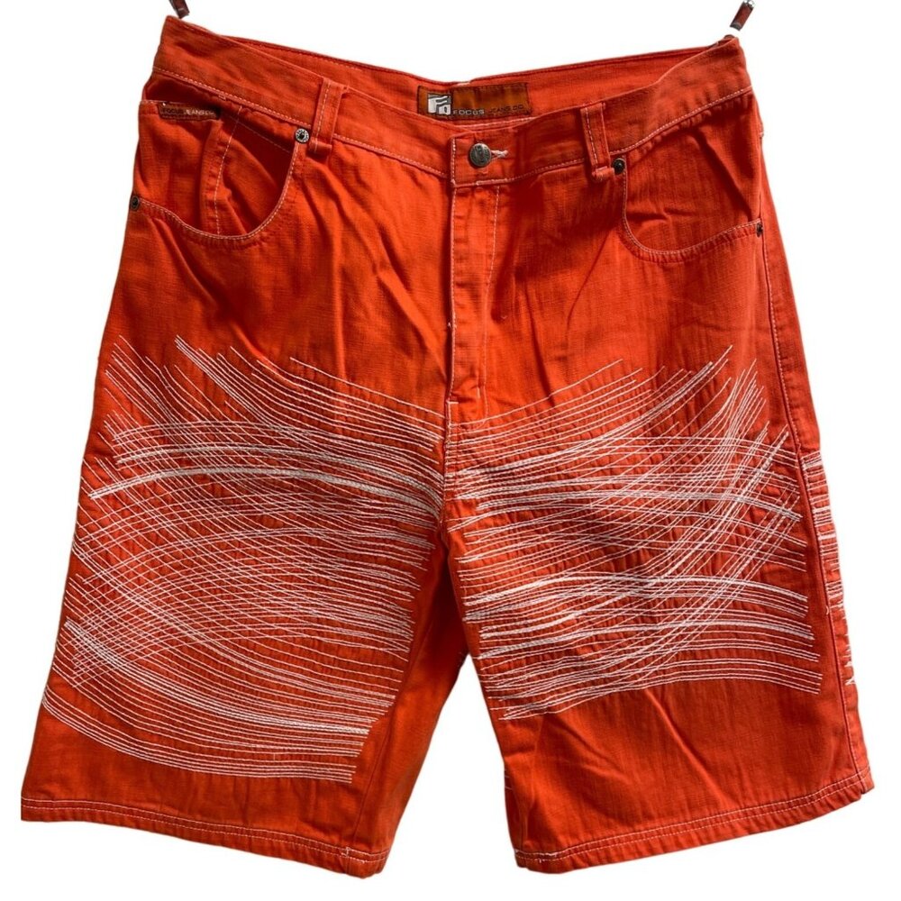 Focus Jeans Men's Orange Shorts Size 36 SKU 1207